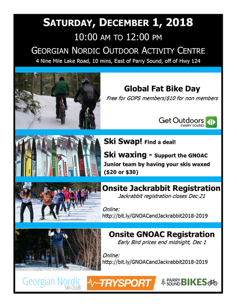 Dec 1 - Lots happening at Georgian Nordic Outdoor Activity Centre